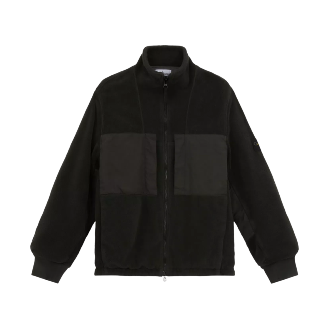 811546753-V0062 Stone Island 46753 Cotton Pile with Nylon-TC Track Top with Anti-Drop Lead Grey - 24FW