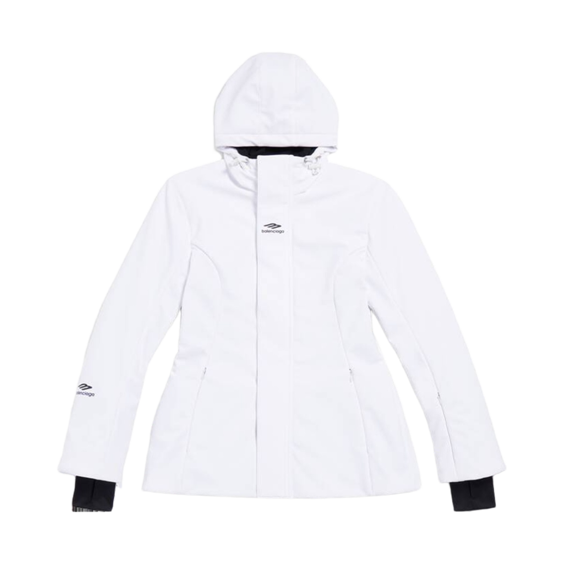 773998TPQ379000 (W) Balenciaga Skiwear 3B Sports Icon Ski Hourglass Parka White