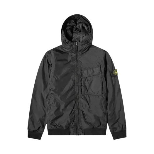 Stone Island 40723 Crinkle Reps Hooded Down Jacket Dark Grey - 22FW