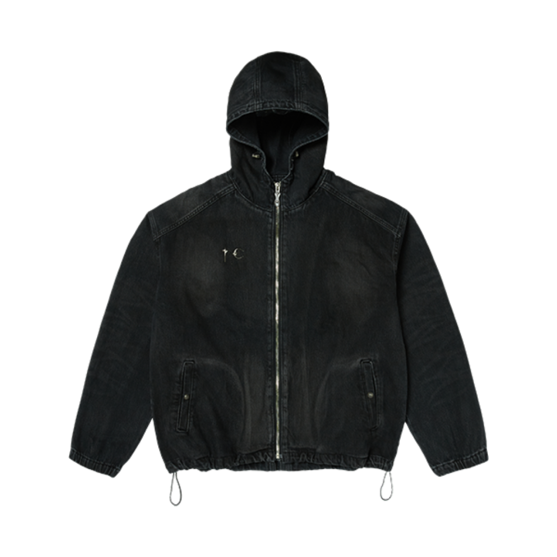 떠그 클럽 베이직 엠블럼 데님 자켓 블랙(Thug Club Basic Emblem Denim Jacket Black) - 1