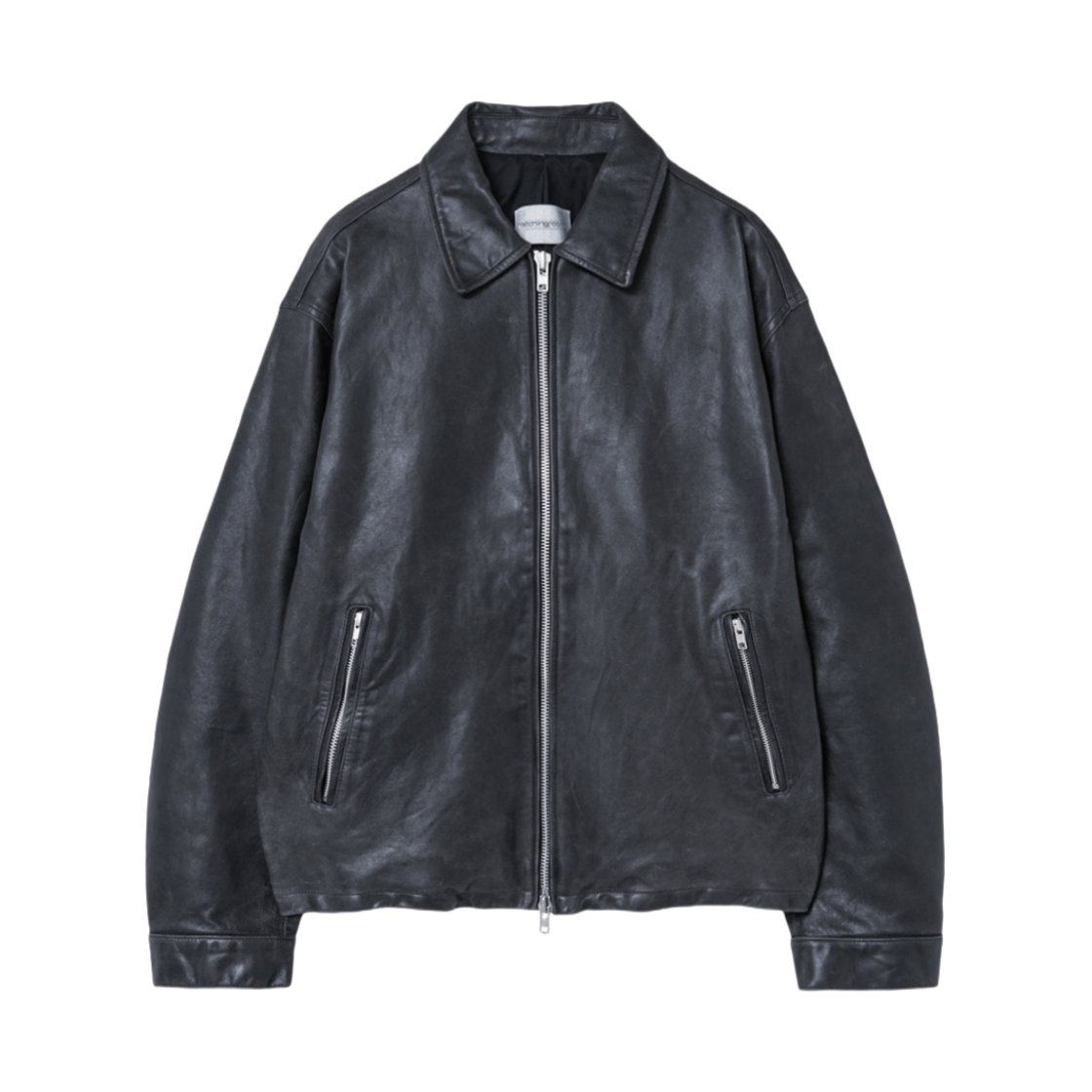 해칭룸 빈티지 레더 블루종 차콜(Hatchingroom VTG Leather Blouson Charcoal)