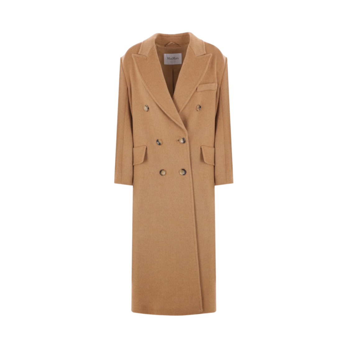 FUNGO-001 (W) Max Mara Fungo Double-Breasted Wool Coat Beige