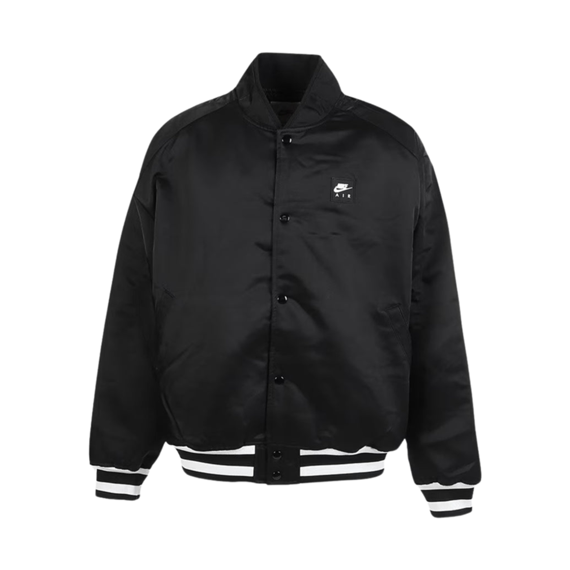 나이키 에어 바시티 자켓 블랙 화이트 - 아시아(Nike Air Varsity Jacket Black White - Asia)