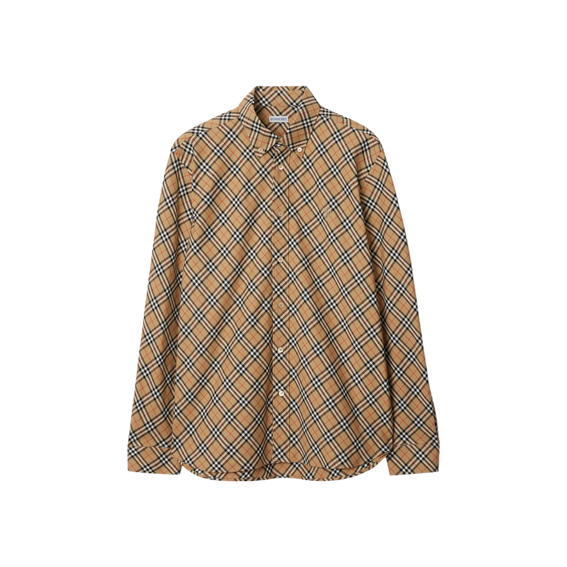 8098844 Burberry Regular Fit Check Cotton Shirt Sand