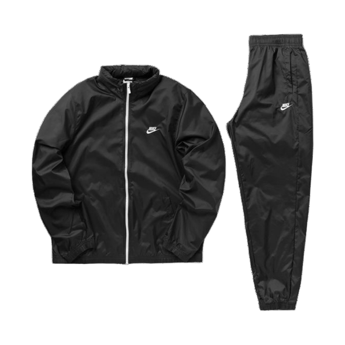 나이키 NSW 클럽 라인드 우븐 트랙 수트 블랙 화이트 - 아시아(Nike NSW Club Lined Woven Track Suit Black White - Asia)