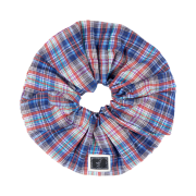 Nff Check Scrunchie Big Blue
