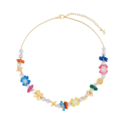 Louis Vuitton LV Surfin Flower Necklace Gold