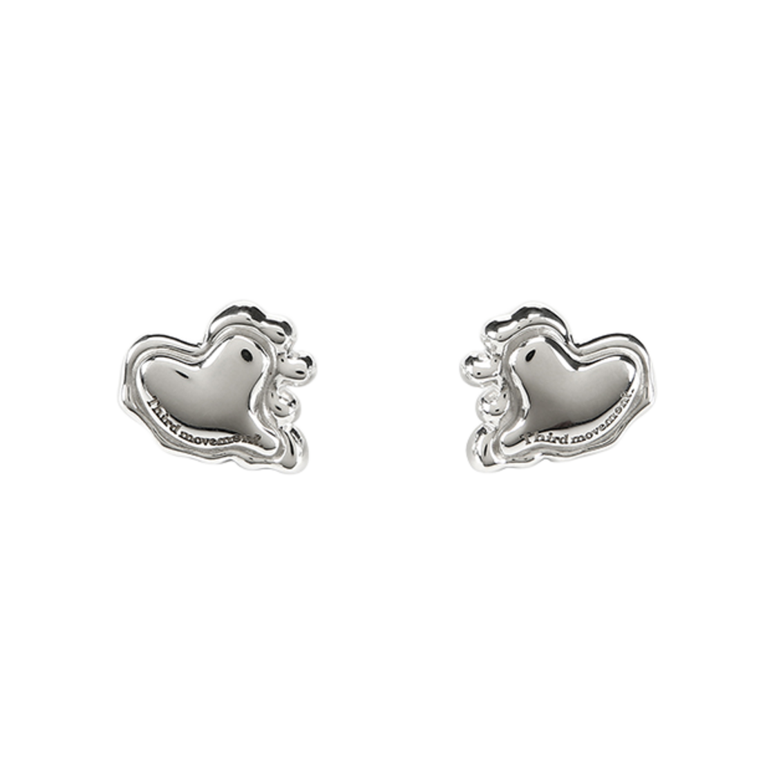 TM2B2ER04SV Third movement Mini Melting Heart Earring Silver