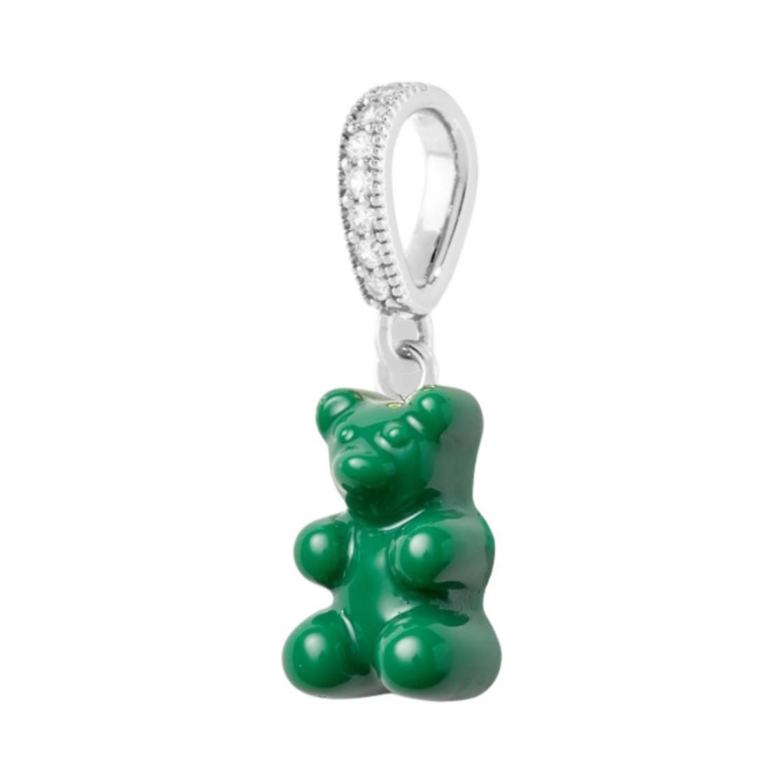 크리스탈 헤이즈 노스텔지아 베어 파베 커넥터 실버 비건(Crystal Haze Nostalgia Bear with Pave Connector Silver Vegan)