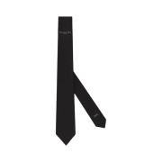 Dior Silk Blend Christian Dior Couture Tie Black