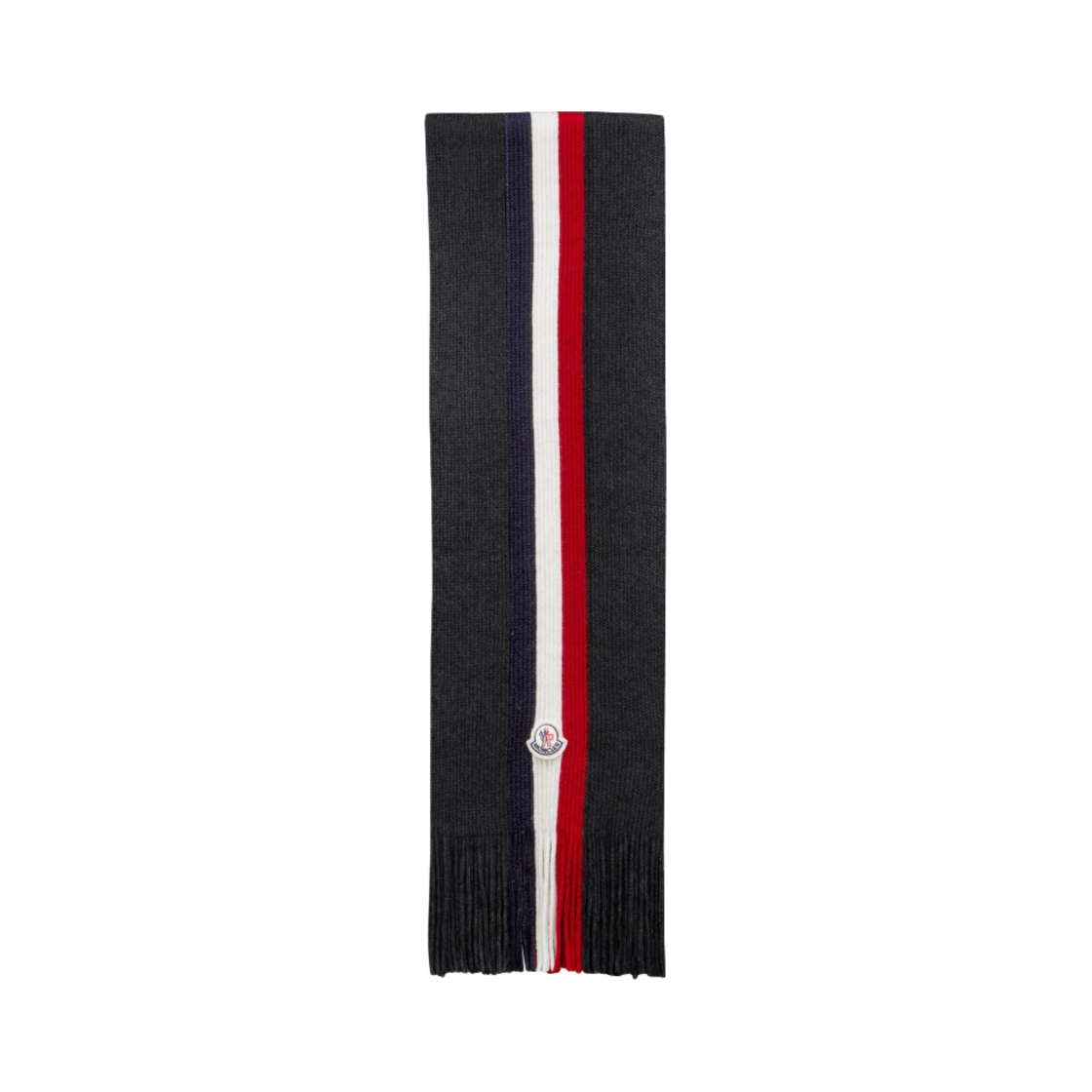 몽클레르 트라이컬러 울 머플러 블랙 - 22FW(Moncler Tricolor Wool Muffler Black - 22FW) - 1