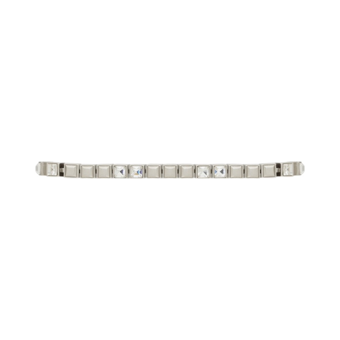 생로랑 라인스톤 테니스 브레이슬릿 메탈 크리스탈 팔라디움(Saint Laurent Rhinestone Tennis Bracelet in Metal Crystal Palladium) - 1