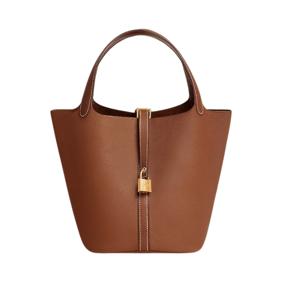 H077914CC34 Hermes Picotin Lock 22 Bag Barenia & Gold Fauve