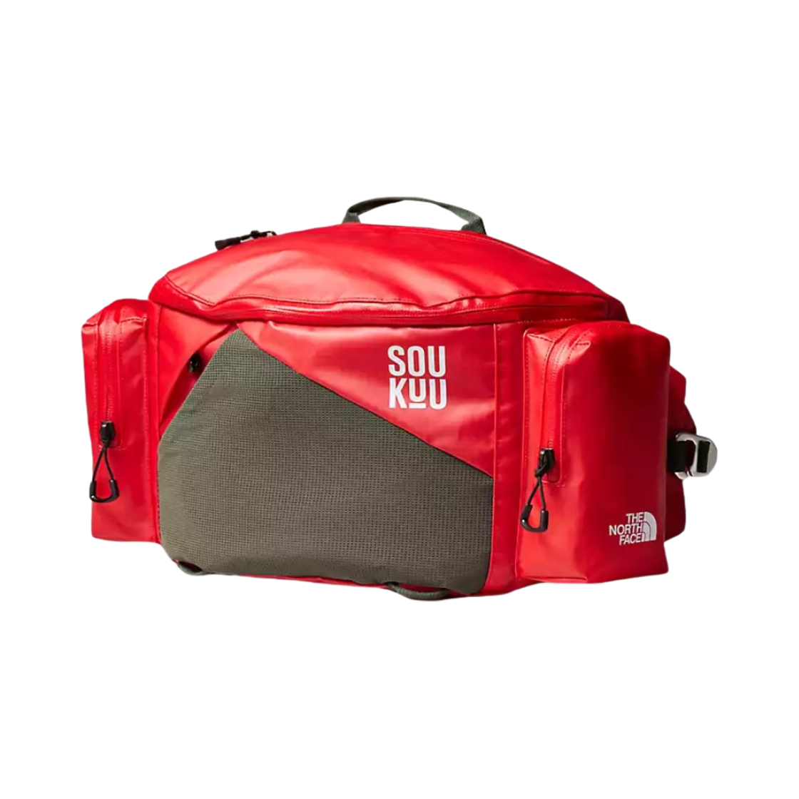 노스페이스 x 언더커버 소우쿠 웨이스트팩 다크 시더 그린 하이 리스크 레드(The North Face x Undercover Soukuu Waistpack Dark Cedar Green High Risk Red) - 1