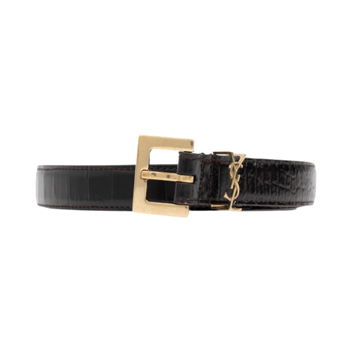 (W) 생로랑 레더 벨트 블랙((W) Saint Laurent Leather Belt Black)