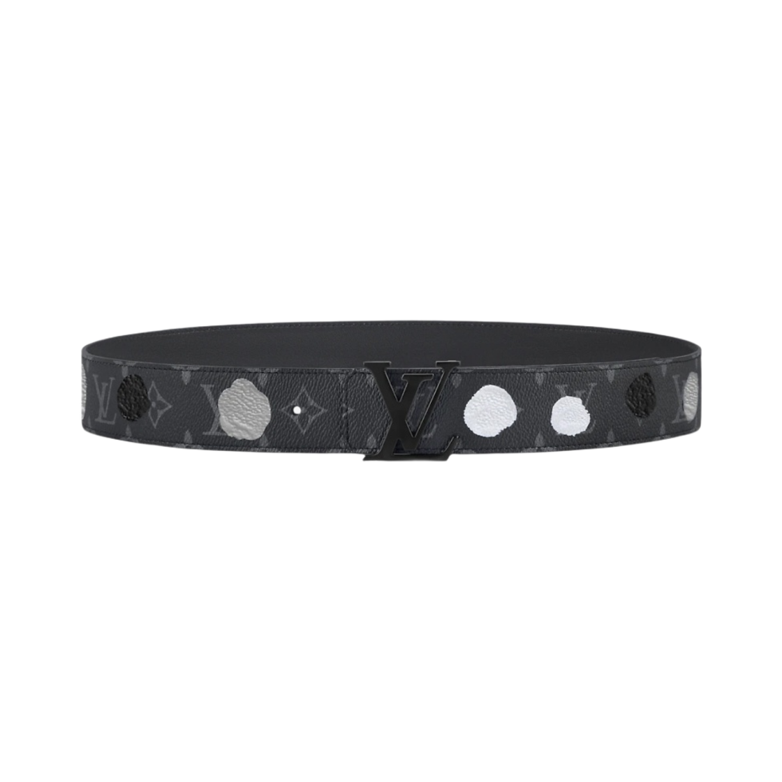 루이비통 x 야요이 쿠사마 LV 이니셜 40mm 리버시블 벨트 블랙(Louis Vuitton x YK LV Initials 40mm Reversible Belt Black) - 1