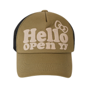 Open Yy x Hello Kitty Hello Trucker Cap Khaki