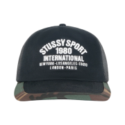Stussy Trucker International Snapback Black