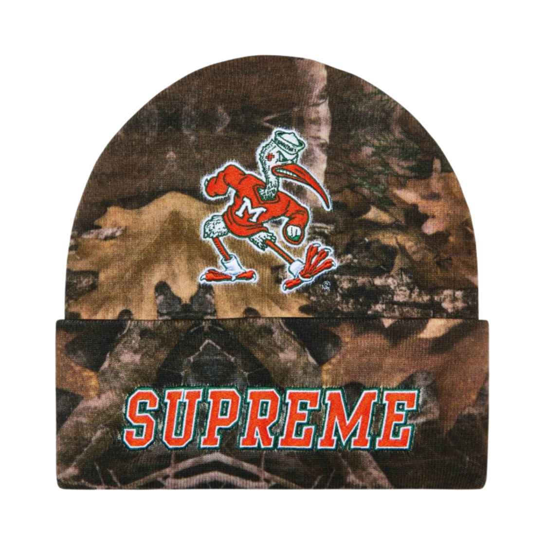 슈프림 미첼 & 네스 NCAA 비니 트루팀버 카나티 카모 - 24FW(Supreme Mitchell & Ness NCAA Beanie TrueTimber Kanati Camo - 24FW)