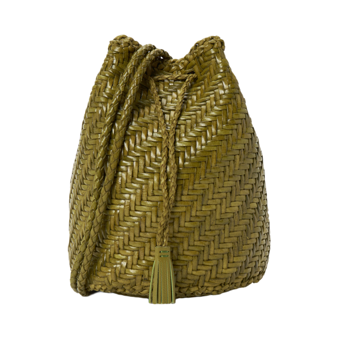 드래곤 디퓨전 폼폼 더블 점프 버킷백 그린(Dragon Diffusion Pompom Double Jump Bucket Bag Green)