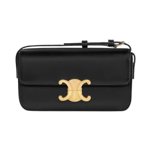 Celine Shoulder Bag Claude in Shiny Calfskin Black
