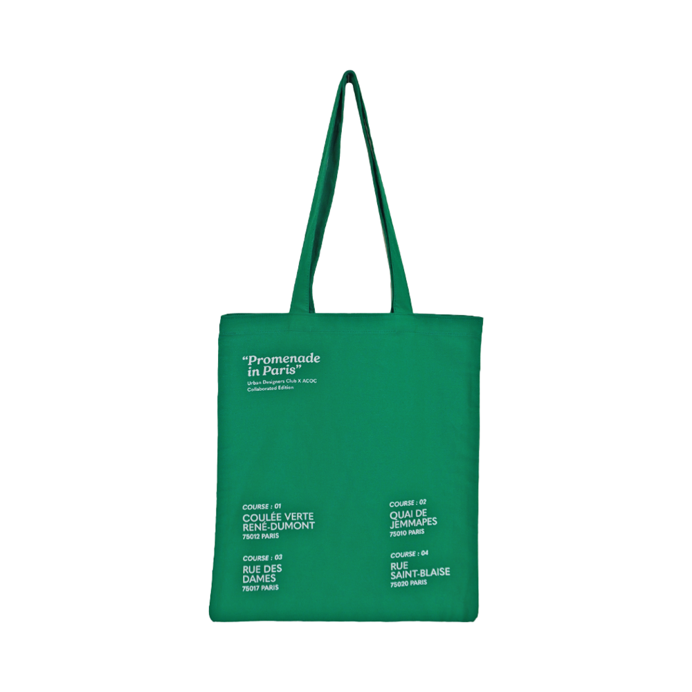 [아코크 X 유디씨 파리] 레터링 에코백_그린([ACOC X UDC PARIS] Lettering Eco Bag_Green) - 1