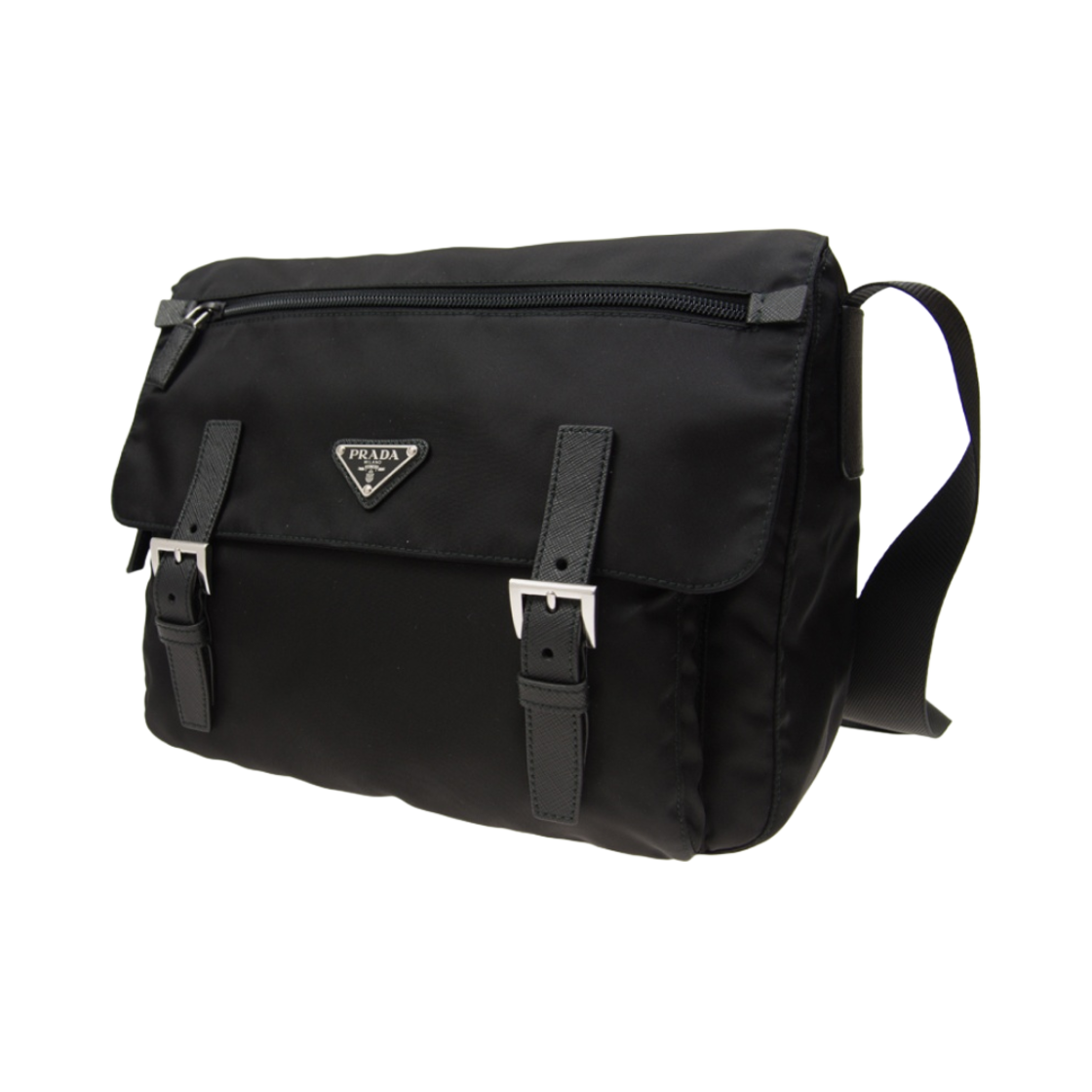 프라다 미디움 나일론 숄더백 블랙(Prada Medium Nylon Shoulder Bag Black) - 2