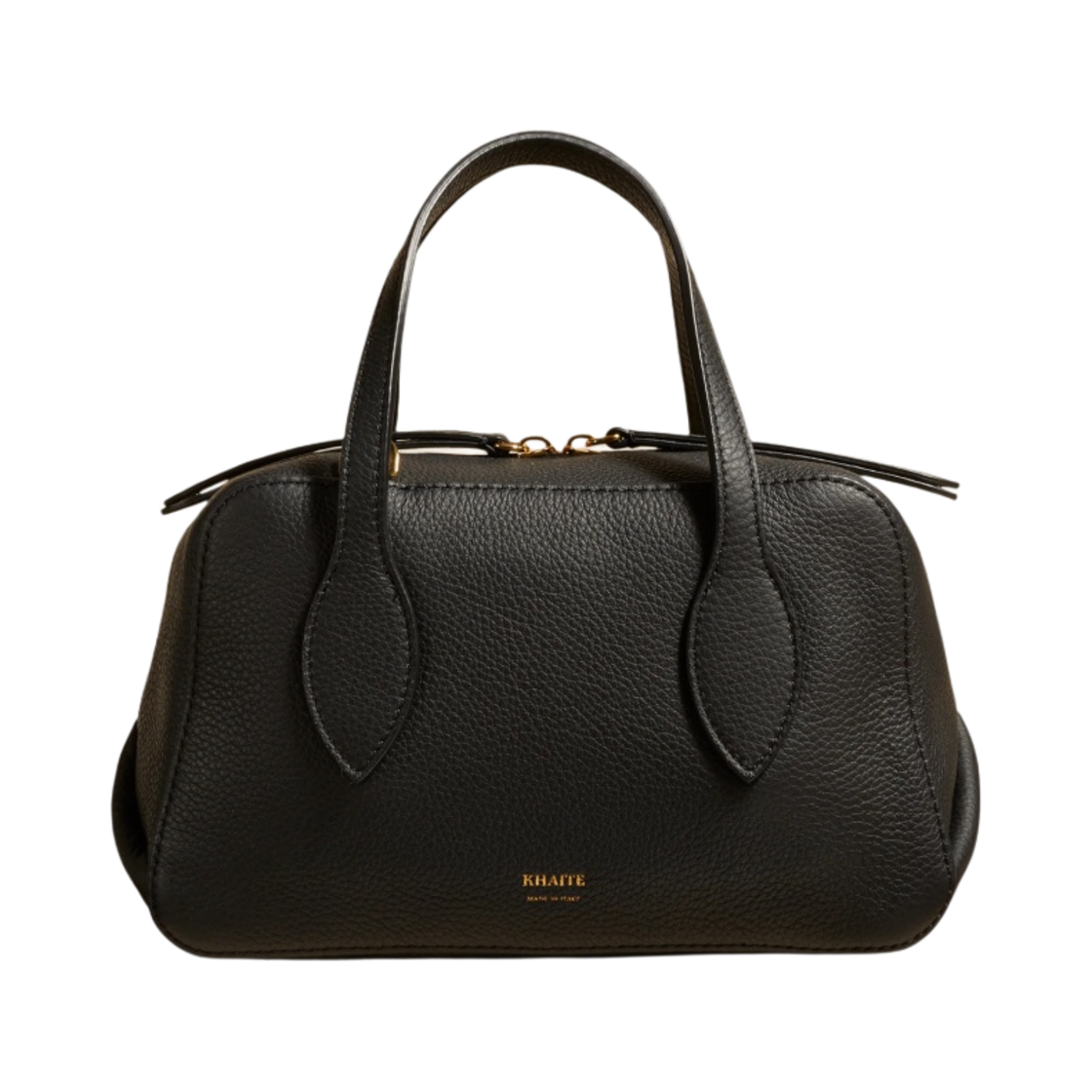 H3024-798-200 Khaite The Small Maeve Crossbody Bag in Pebbled Sport Calfskin Leather Black