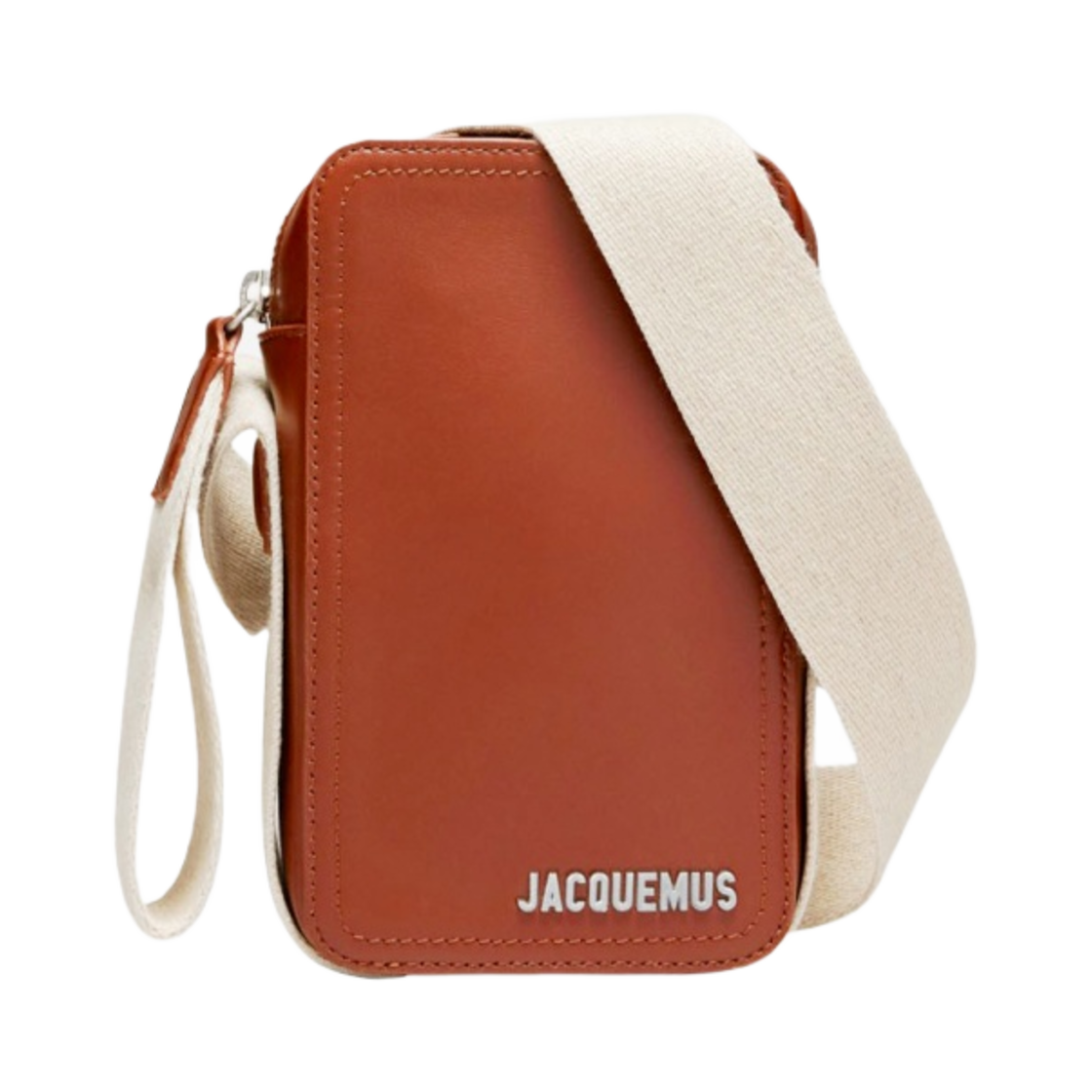 자크뮈스 르 쿠에르다 버티컬 그로그랭 크로스바디백 브라운(Jacquemus Le Cuerda Vertical Grosgrain Crossbody Bag Brown) - 1