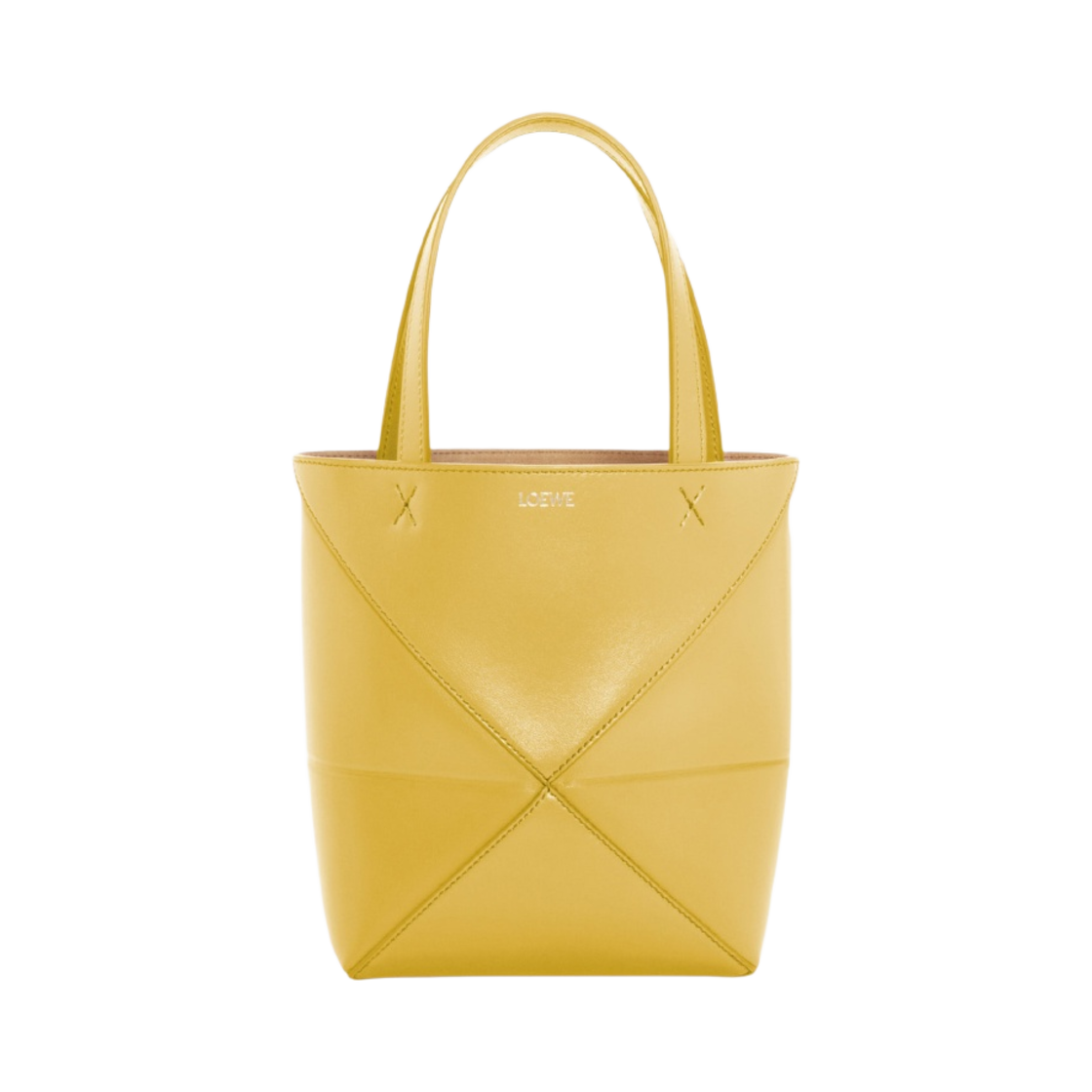 로에베 미니 퍼즐 폴드 토트백 샤이니 카프스킨 브라이트 오커(Loewe Mini Puzzle Fold Tote Bag in Shiny Calfskin Bright Ocher) - 1