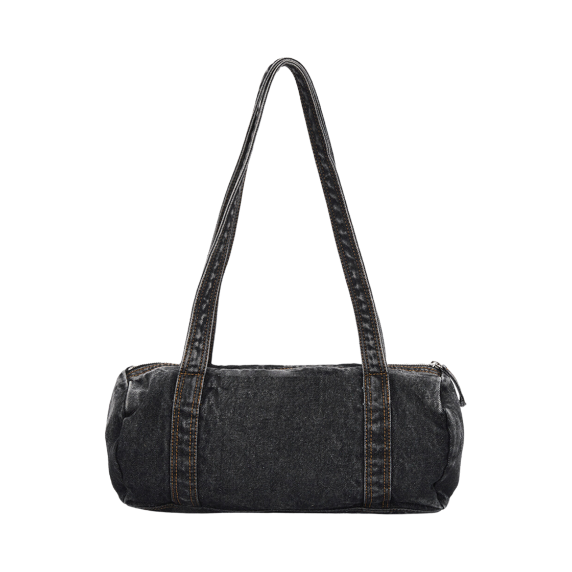 마뗑킴 로고 워시드 데님 더플백 블랙(Matin Kim Logo Washed Denim Duffel Bag Black) - 2