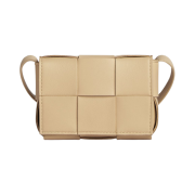 Bottega Veneta Mini Leather Cassette Porridge