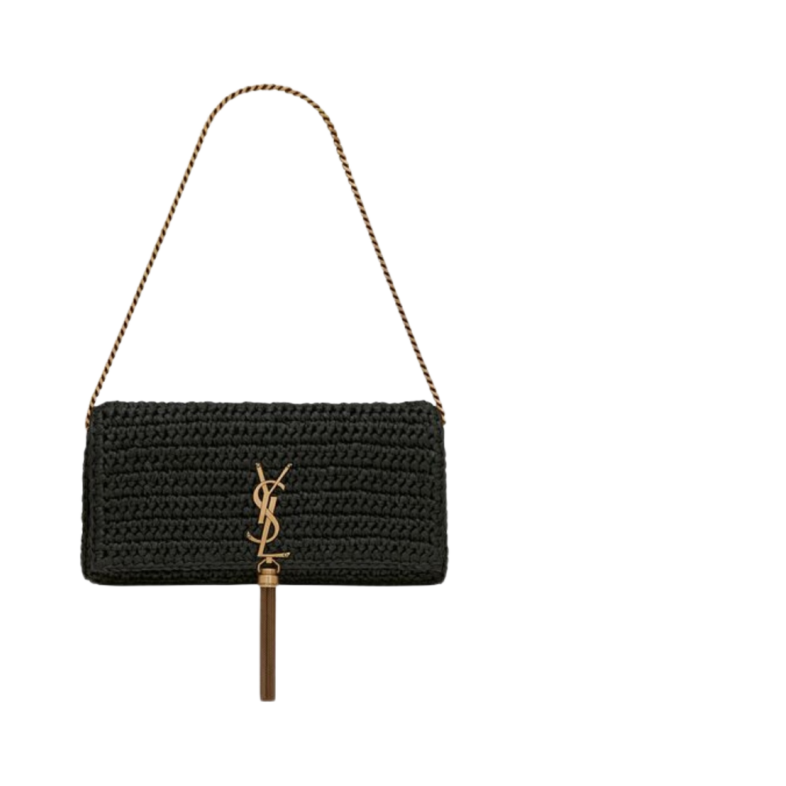 생로랑 케이트 99 체인백 태슬 라피아 블랙(Saint Laurent Kate 99 Chain Bag With Tassel In Raffia Black) - 1
