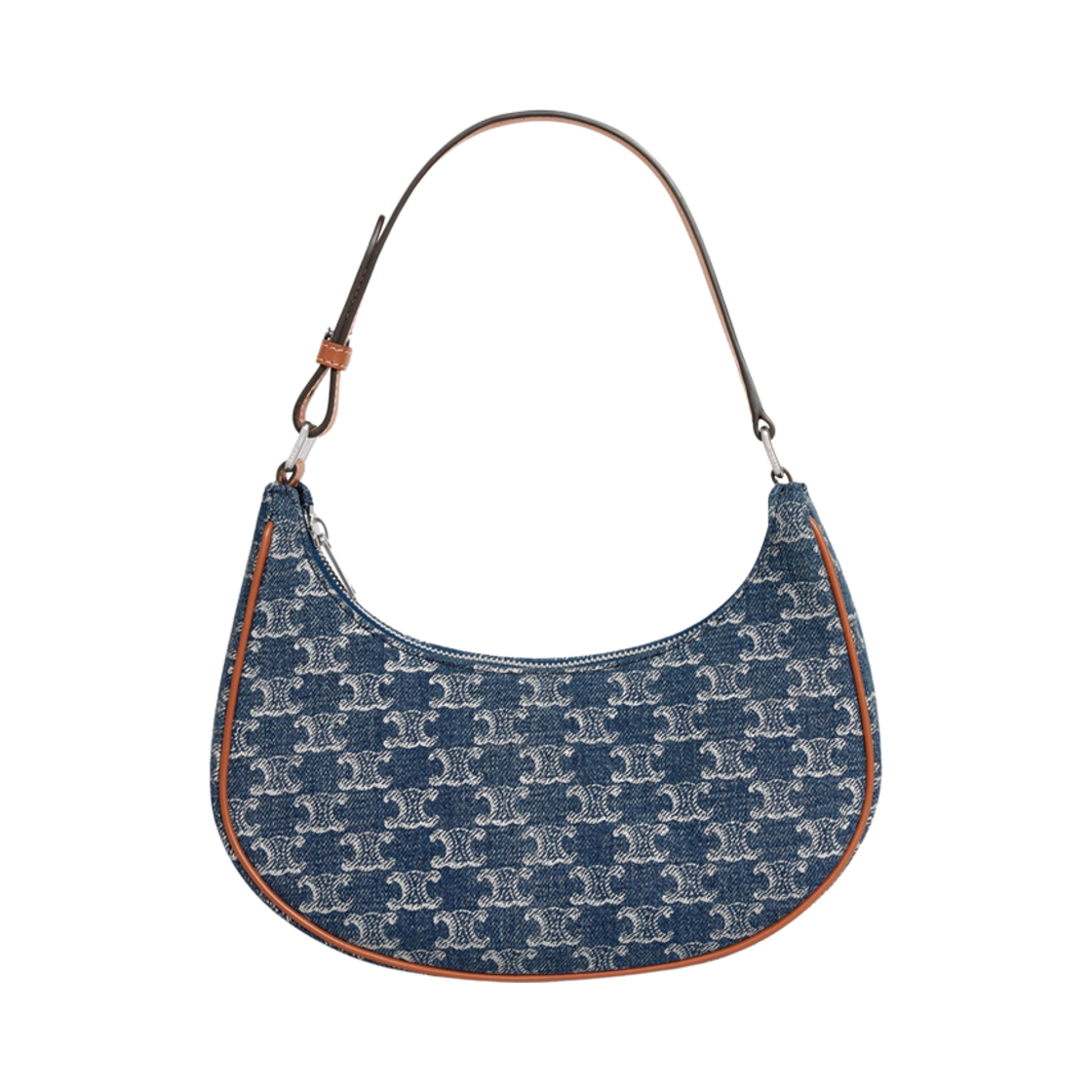 셀린느 데님 트리옹프 올오버 카프스킨 아바백 데님 실버(Celine Ava Bag in Denim with Triomphe All-Over and Calfskin Denim Silver)