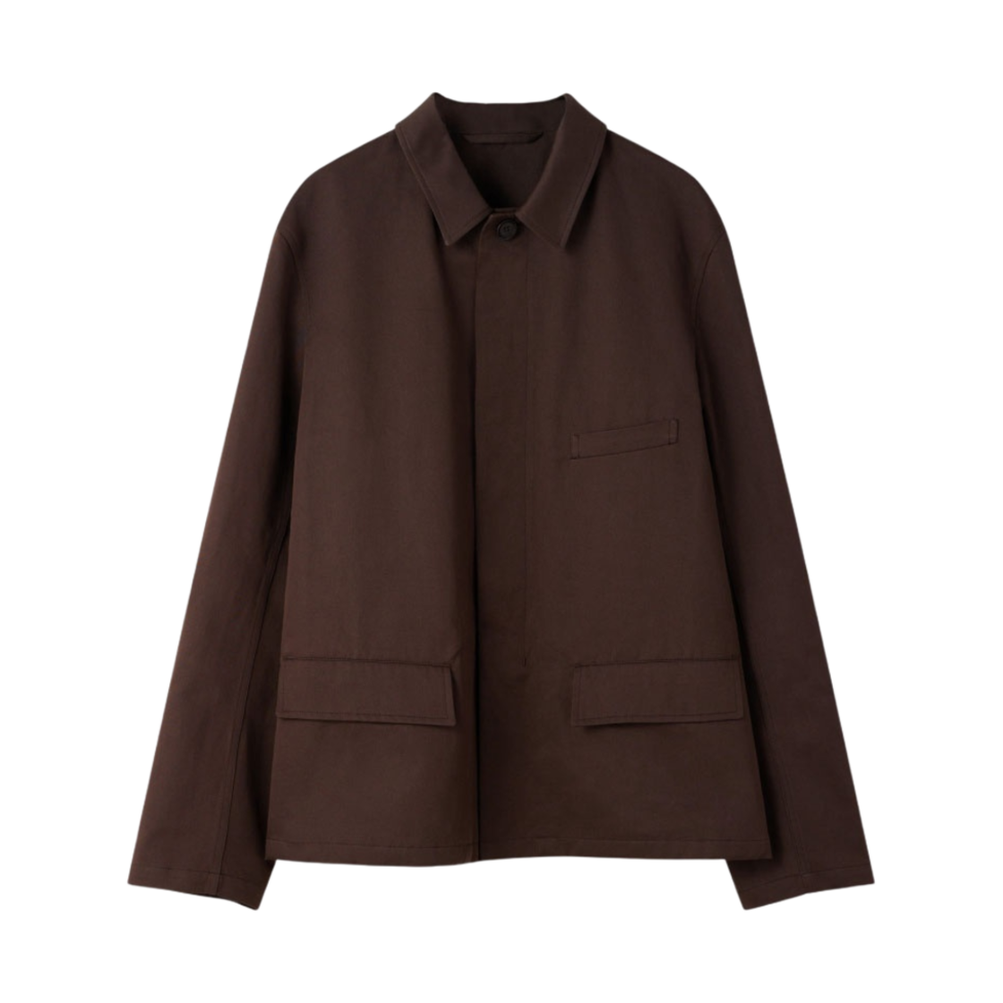 르메르 코튼 리넨 워크웨어 자켓 다크 커피(Lemaire Cotton Linen Workwear Jacket Dark Coffee) - 1