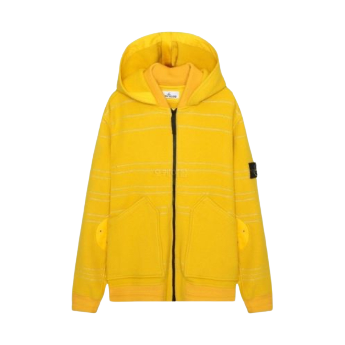 스톤 아일랜드 42854 파노 밀리테어 + 라이 리플렉티브 후드 블루종 옐로우 - 22FW(Stone Island 42854 Panno Militare + Righe Reflective Hooded Blouson Yellow - 22FW) - 1