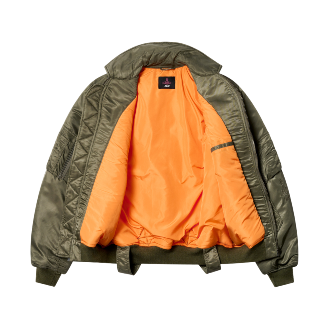 팔라스 x 비비안 웨스트우드 플라이트 자켓 올리브 - 24FW(Palace x Vivienne Westwood Flight Jacket Olive - 24FW) - 3