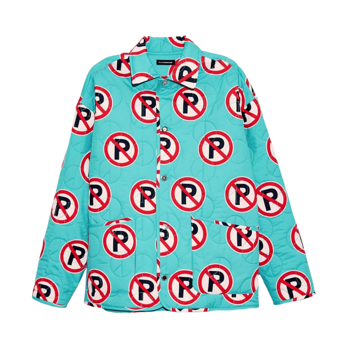 PMOJK077AQ Peaceminusone Quilted Jacket #5 Aqua