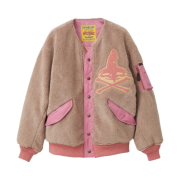 (W) Hysteric Glamour on Skull Patch Faux Fur Blouson Pink