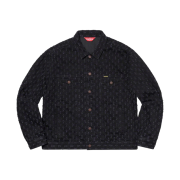 Supreme Hole Punch Denim Trucker Jacket Black - 20SS