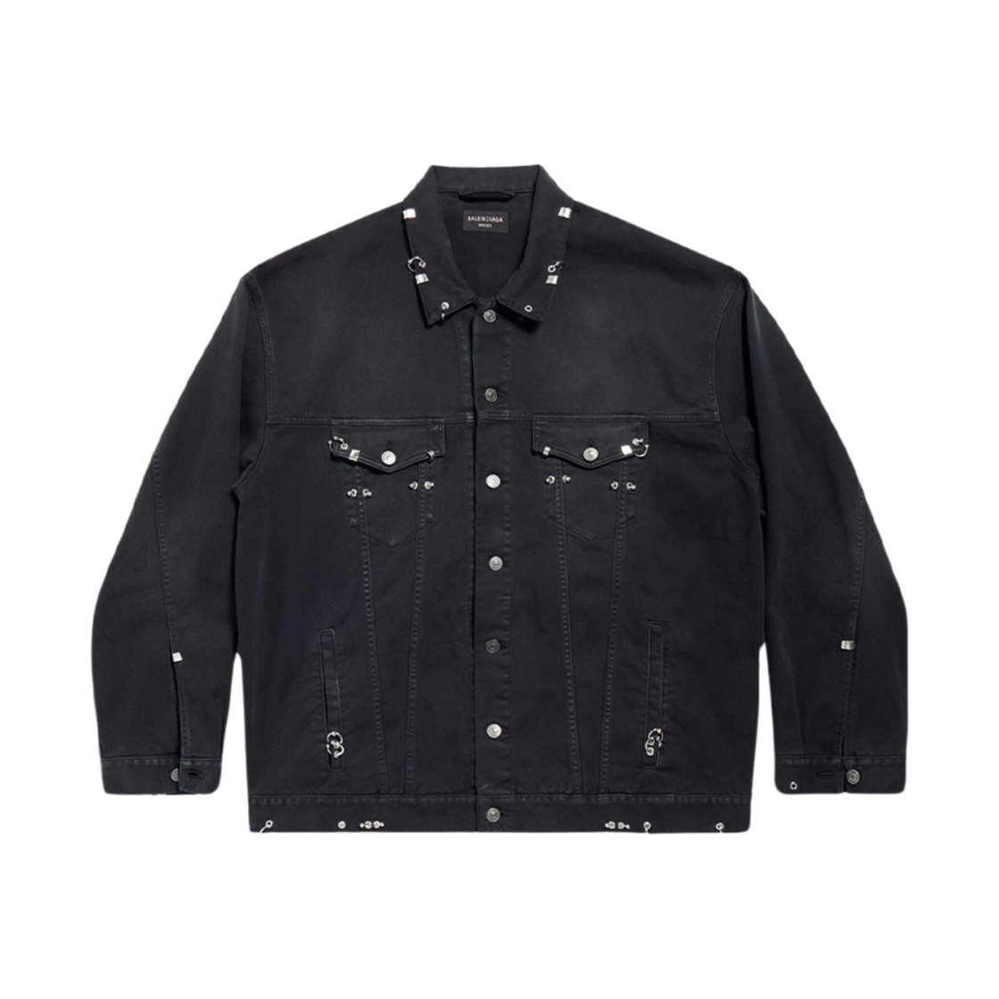 764518TNW111672 Balenciaga Pierced Jacket in Black