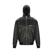 Thug Club Silm Rock Leather Jacket Black