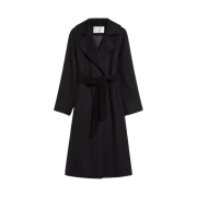 (W) Max Mara Manuela1 Cashmere Coat Black