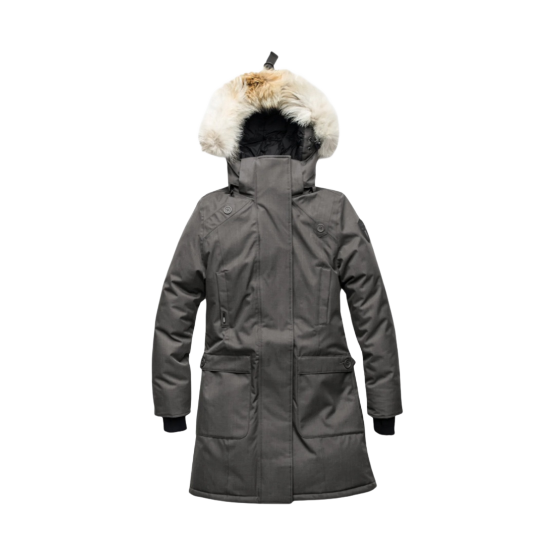 (W) 노비스 메리데스 노 퍼 파카 스틸 그레이((W) Nobis Merideth No Fur Parka Steel Grey)