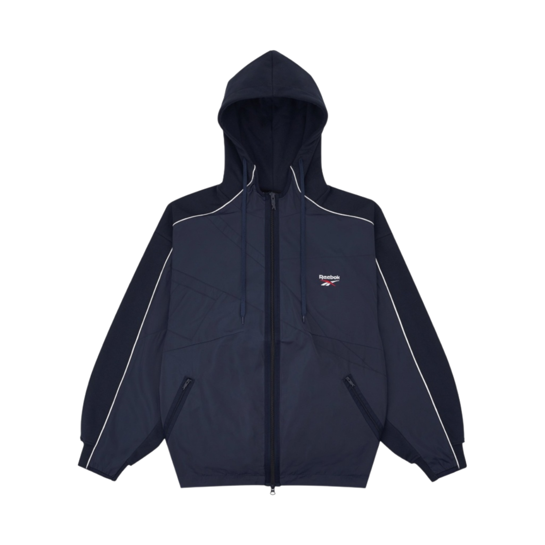 프로젝트 G/R x 리복 하이브리드 윈드브레이커 후드 네이비(Project G/R x Reebok Hybrid Windbreaker Hoodie Navy)
