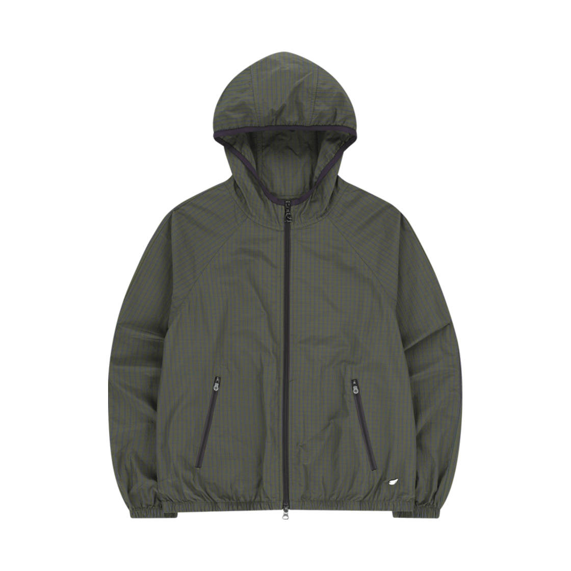 코이세이오 체크 윈드브레이커 머드 카키(COYSEIO Check Windbreaker Mud Khaki)