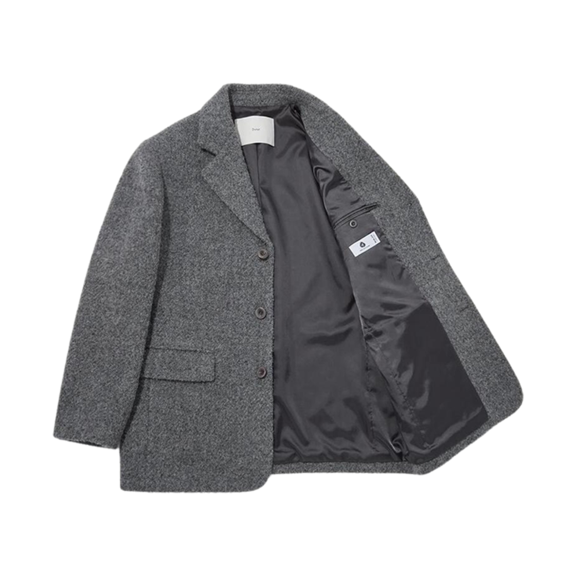 던스트 쓰리 버튼 부클 울 자켓 멜란지 그레이(Dunst 3 Button Boucle Wool Jacket Melange Grey) - 3