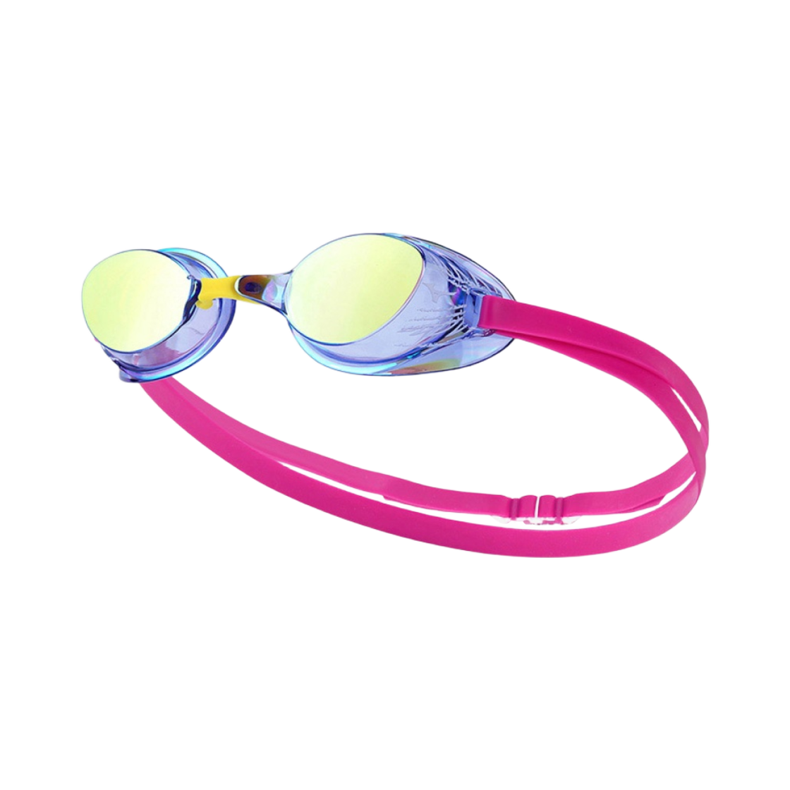 N3XEA08104 Mizuno Accel Eye Limited Mirrored Non Cushion Swim Goggles Blue Pink