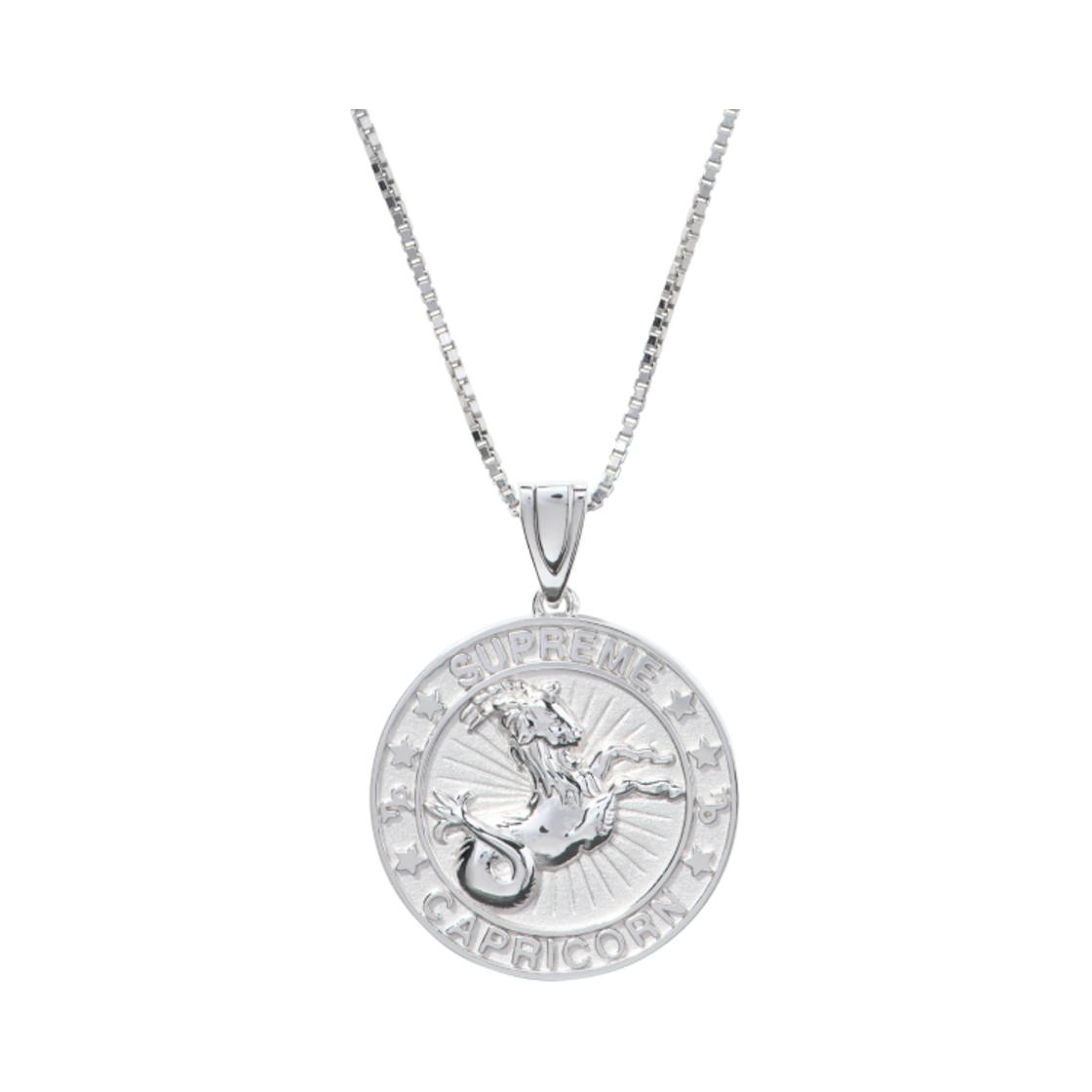 슈프림 x 제이콥 앤 코 스털링 실버 조디악 펜던트 실버 카프리콘 - 24FW(Supreme x Jacob & Co. Sterling Silver Zodiac Pendant Silver Capricorn - 24FW)