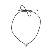 Annika Inez S Heart Necklace Silver